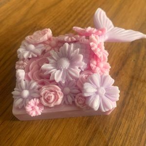 Mermaid and flower soap bar handmade